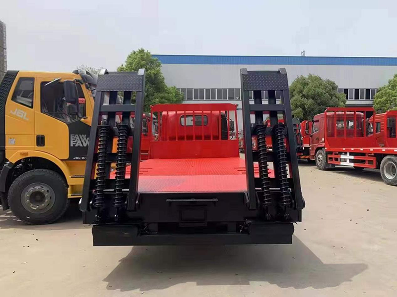國六解放龍V單橋牌平板運(yùn)輸車