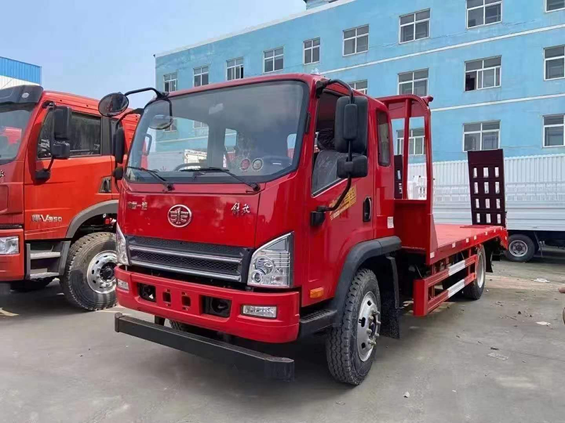 國六解放龍V單橋牌平板運(yùn)輸車